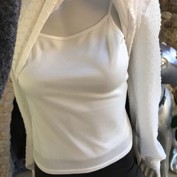 Brixton Ivy Cream Embroidered Blouse Long Sleeve Shirt Women's Size Medium - Picture 7 of 10